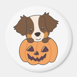 Australian Shepherd In Pumpkin Cute Happy Magnet