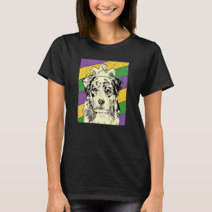 Australian Shepherd Jester Mardi Gras Dog Mum or D T-Shirt