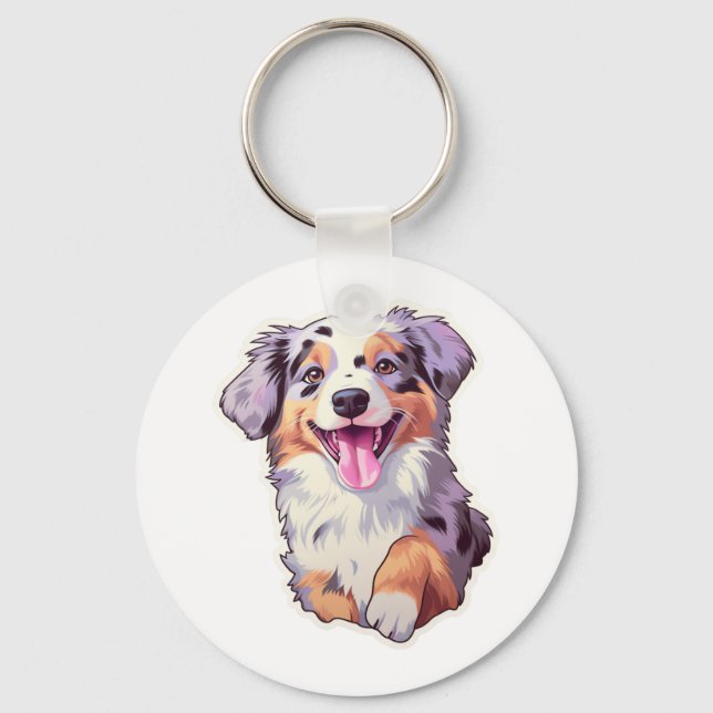 Australian Shepherd    Key Ring (Front)