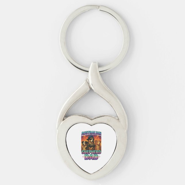 Australian Shepherd Key Ring (Front)