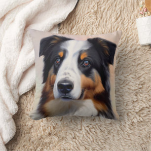 Australian Shepherd Kopf -  Cushion