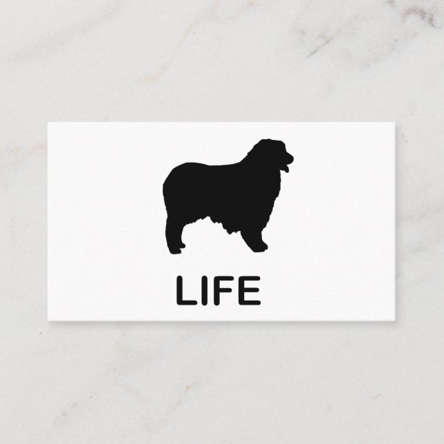 australian shepherd life business card (Front)