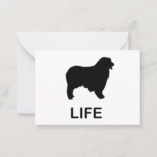 australian shepherd life card (Front)