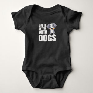 Australian Shepherd Life Is Better With Dogs Baby Bodysuit