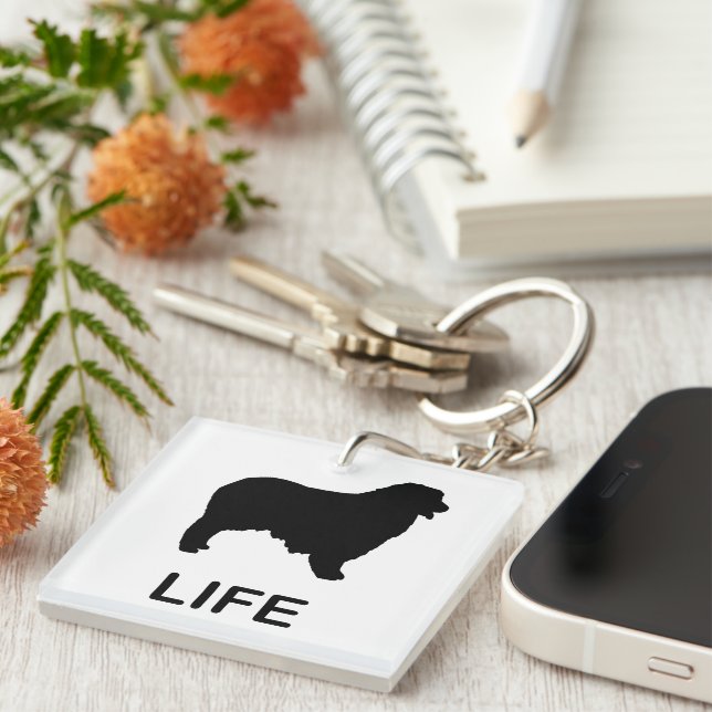 australian shepherd life key ring (Front Right)