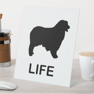 australian shepherd life pedestal sign