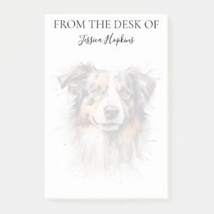 Australian Shepherd Lover Monogrammed Dog Post-it Notes