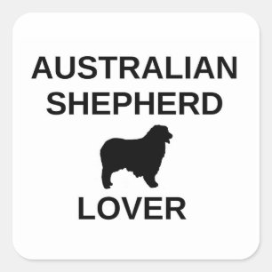 australian shepherd lover square sticker