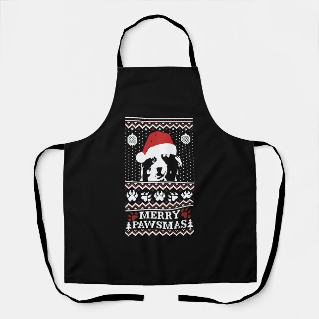 Australian Shepherd Lovers Christmas Shirt Apron (Front)
