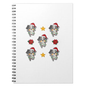Australian Shepherd Merry Christmas Winter Dogs Ch Notebook
