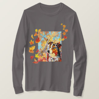 Australian Shepherd & Monarch Butterflies T-Shirt