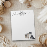 Australian Shepherd Monogram Personalised  Notepad<br><div class="desc">This design may be personalised in the area provided by changing the photo and/or text. Or it can be customised by clicking Personalise this Template and then choosing the click to customise further option and delete or change the colour of the background, add text, change the text colour or style,...</div>