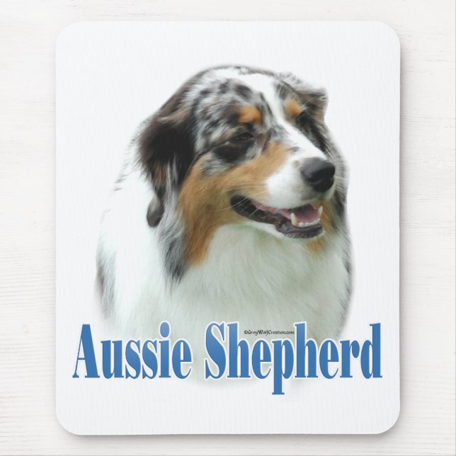 Australian Shepherd Name Mouse Pad (Front)