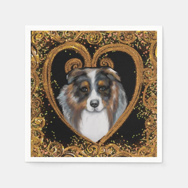 Australian Shepherd   Napkin (Front)