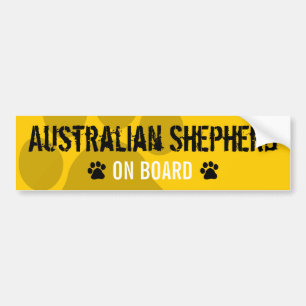 Australian Shepherd on Board Bumper Sticker