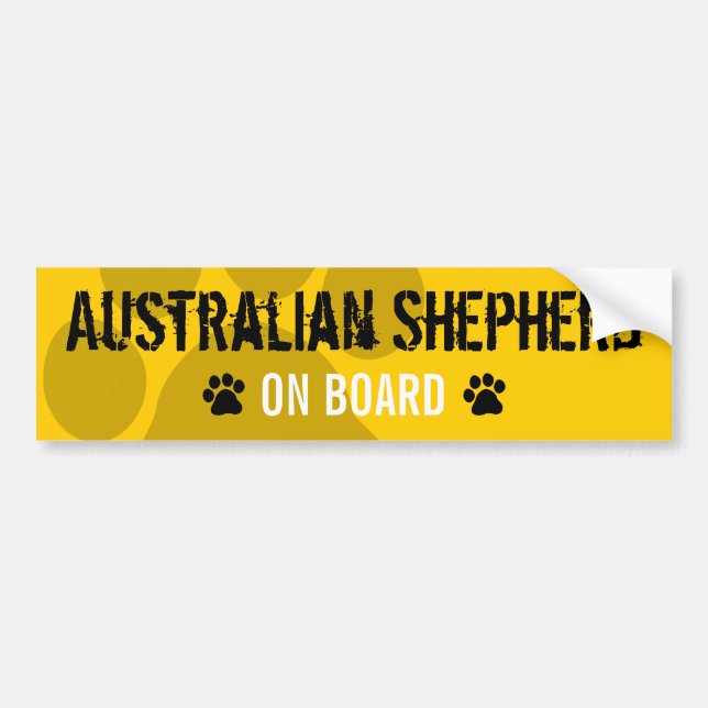 Australian Shepherd on Board Bumper Sticker (Front)