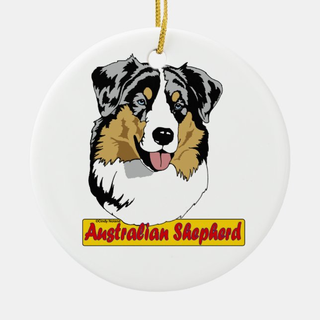 Australian Shepherd ornament (Front)