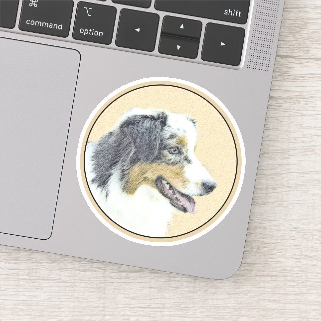 Australian Shepherd Painting - Original Dog Art (Detail)
