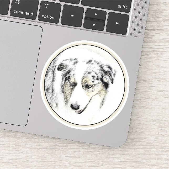 Australian Shepherd Painting - Original Dog Art (Detail)