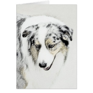 Australian Shepherd Painting - Original Dog Art