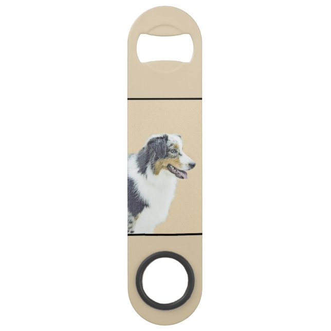 Australian Shepherd Painting - Original Dog Art (Front)