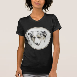 Australian Shepherd Painting - Original Dog Art T-Shirt