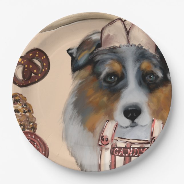 AUSTRALIAN SHEPHERD PAPER PLATE (Front)