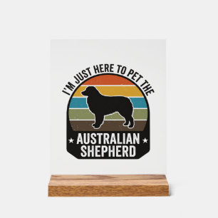 Australian Shepherd Pet Lover Vintage Dog Shirt De Acrylic Sign