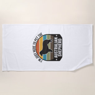 Australian Shepherd Pet Lover Vintage Dog Shirt De Beach Towel