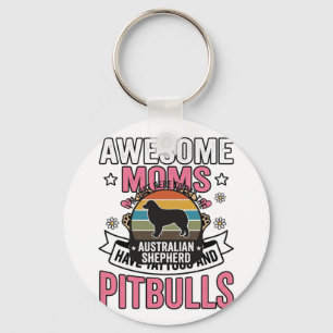 Australian Shepherd Pet Lover Vintage Dog Shirt De Key Ring