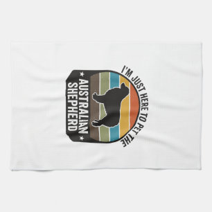 Australian Shepherd Pet Lover Vintage Dog Shirt De Tea Towel