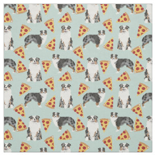 Australian Shepherd pizza fabric cute dog design