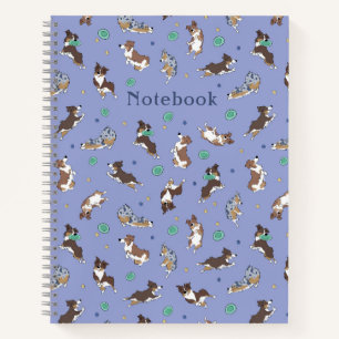 Australian Shepherd Play Fun Custom Spiral Notebook