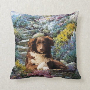 Australian Shepherd Poem Summer Garden Cushion