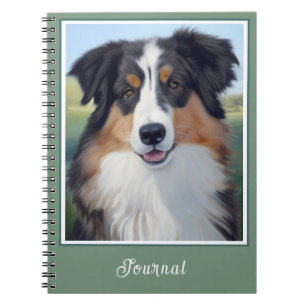 Australian Shepherd Portrait - Notebook