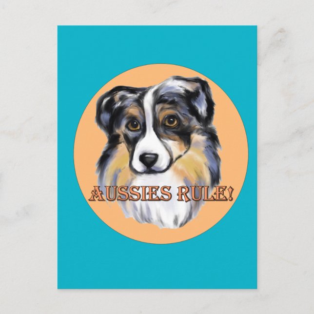 AUSTRALIAN SHEPHERD POSTCARD (Front)