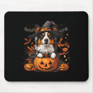 Australian Shepherd Pumpkin Halloween Thanksgiving Mouse Pad