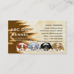 Australian Shepherd Puppies Custom Business Card