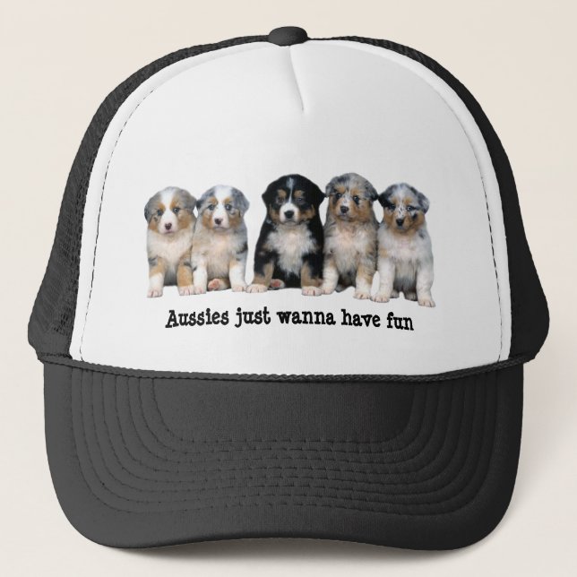 Australian Shepherd Puppies Hat (Front)