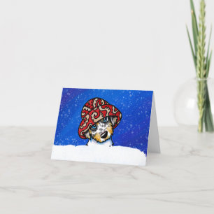 Australian Shepherd Puppy Christmas Card