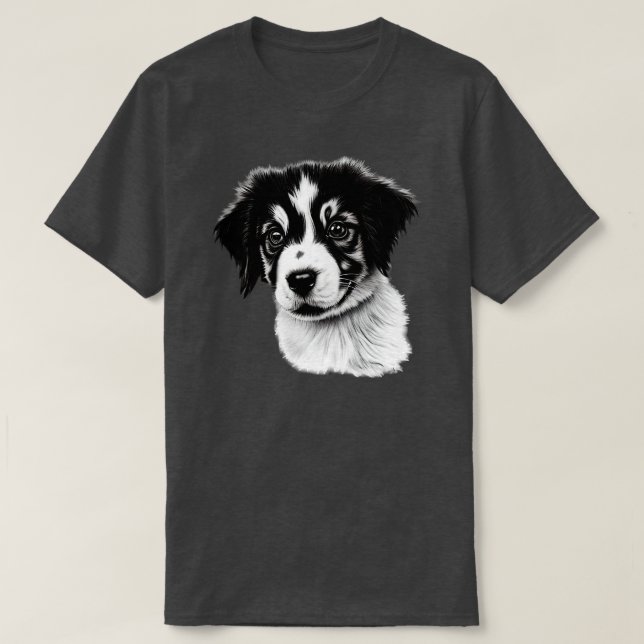 Australian Shepherd Puppy T-Shirt (Design Front)