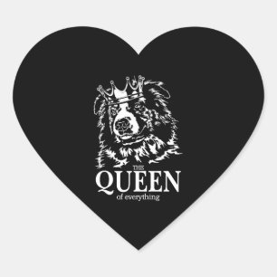 Australian Shepherd Queen Everything dog mum Heart Sticker