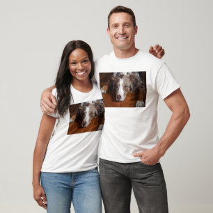 australian shepherd red merle laying flat T-Shirt