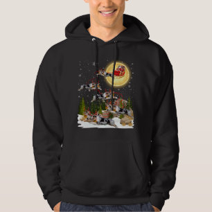 Australian Shepherd Reindeer Christmas Dog Riding Hoodie