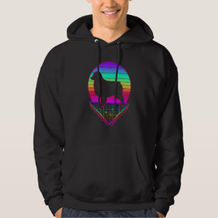 Australian Shepherd Retro Vintage 80s Dog Hoodie