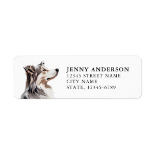 Australian Shepherd Return Address Labels