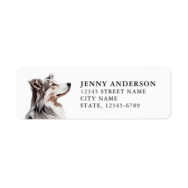 Australian Shepherd Return Address Labels (Front)