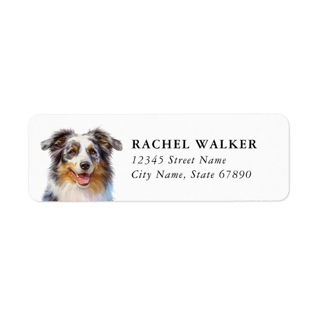 Australian Shepherd Return Address Labels (Front)