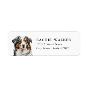 Australian Shepherd Return Address Labels