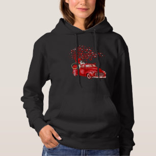 Australian Shepherd Riding Truck Valentine Butterf Hoodie